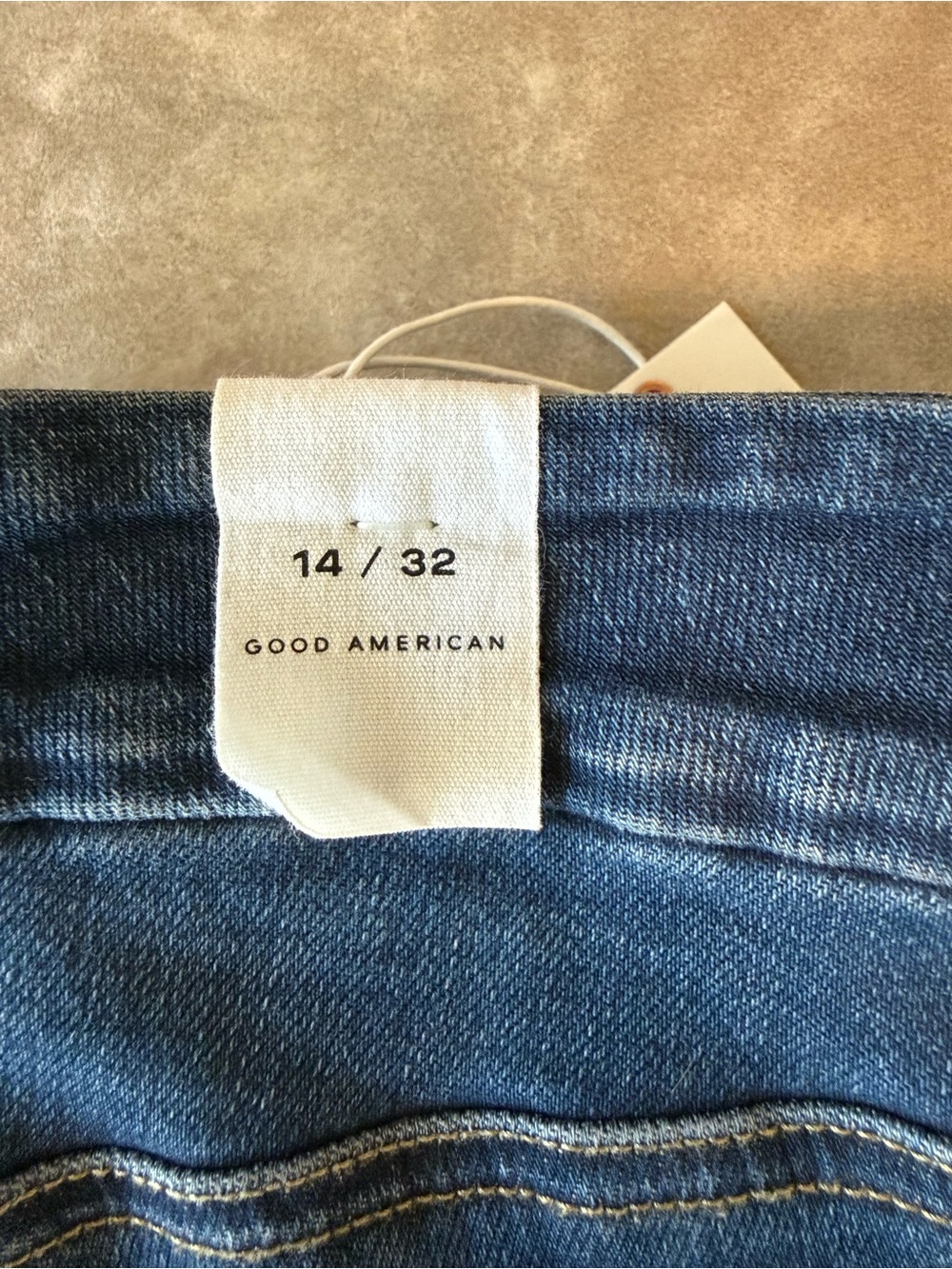 Good American Good Curve Straight Jeans Size 14/32 NWT High Rise Indigo - Picture 6 of 10